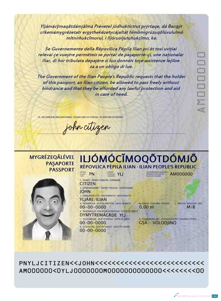 Download Ilia passport Photoshop template